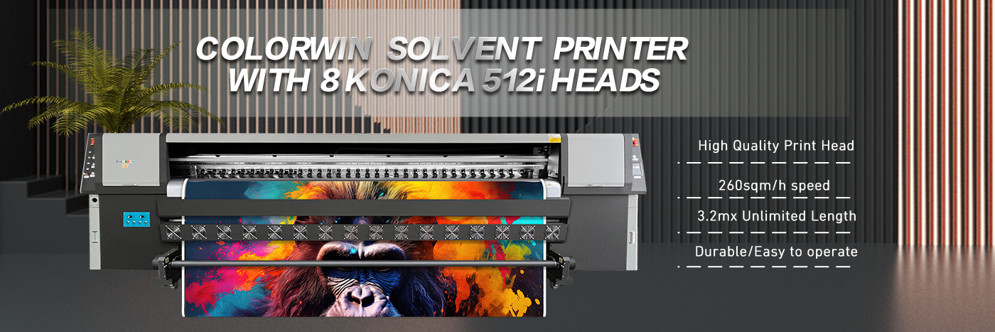 Colorwin Solvent Printer With 8 Konica 512i Heads image
